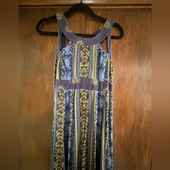 Free People Maxi Dress Sz. 8 Lace Up "You Made My Day" Cut Out Night Out Dress! - Picture 8 of 13